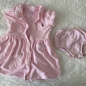 Ralph Lauren Baby Girl Dress and romper size 12 months